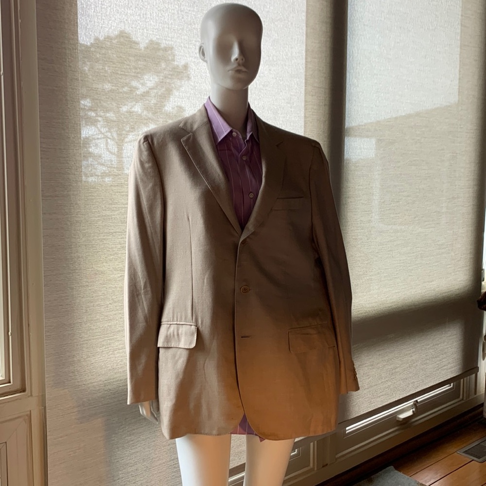 Cashmere tan suit jacket 42L